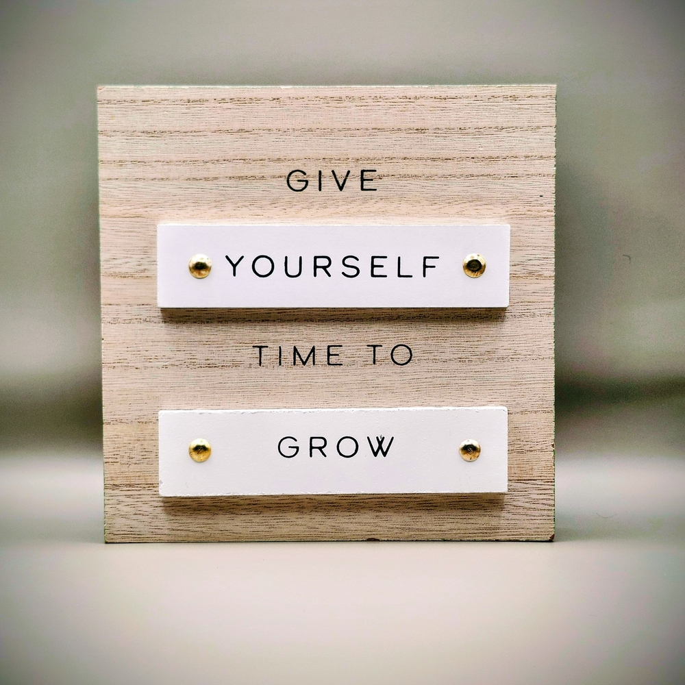 Motivational Wooden Wall Art with White Highlights